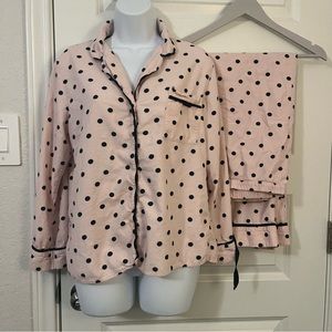 Kate Spade Polka Dot Warm Pajamas, 2 Pc (women medium)
